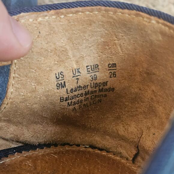 Franco Sarto Leather A FALLON Suede Slip On Flats Size 9 M Blue Square Toe Bone - Picture 10 of 10